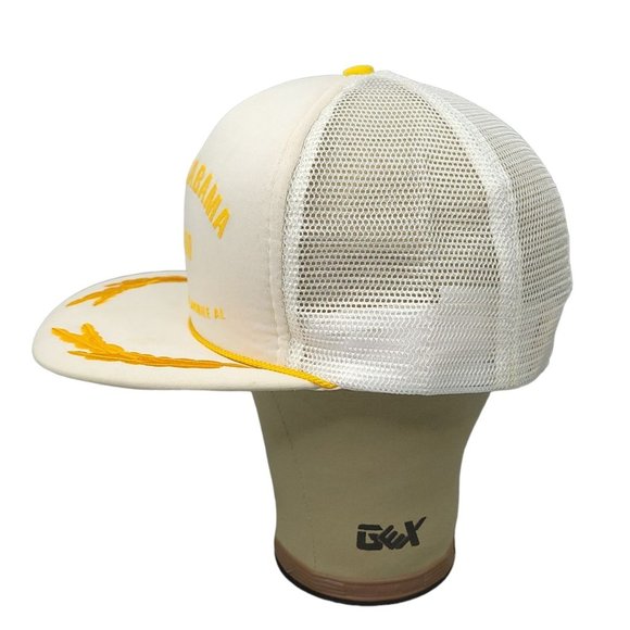 USS Alabama BB 60 Mesh Snapback Cap White Gold Leaves Foam Hat Scrambled Eggs - Picture 10 of 15